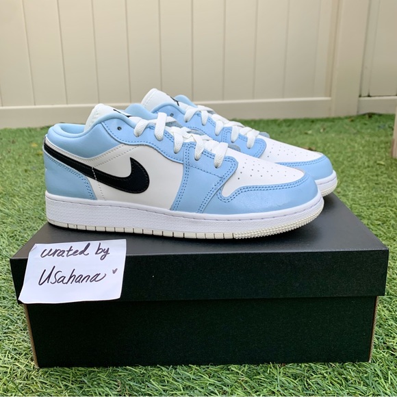 Nike Air Jordan 1 Low GS ice blue shoes - Picture 3 of 6
